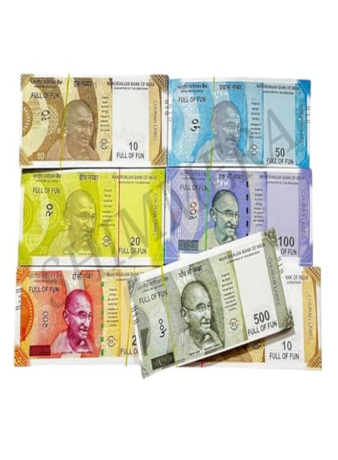 SHIMMERA Dummy Currency Notes | Fake Indian Money for Kids (600 Notes) | Pretend Play, Education, Toy Cash Set - Image 4